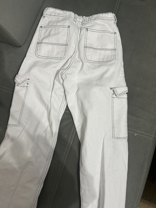 Карго бели дънки