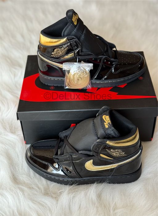 Air Jordan 1 Retro Black Metallic Gold Verificare Colet