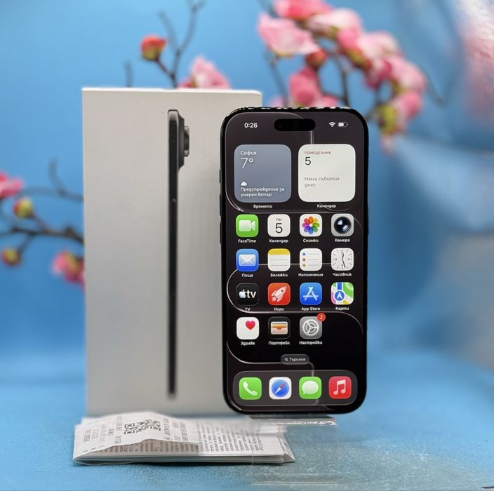 ГАРАНЦИОНЕН!!! Apple iPhone Air, 256GB, 5G, Black + адаптер Apple