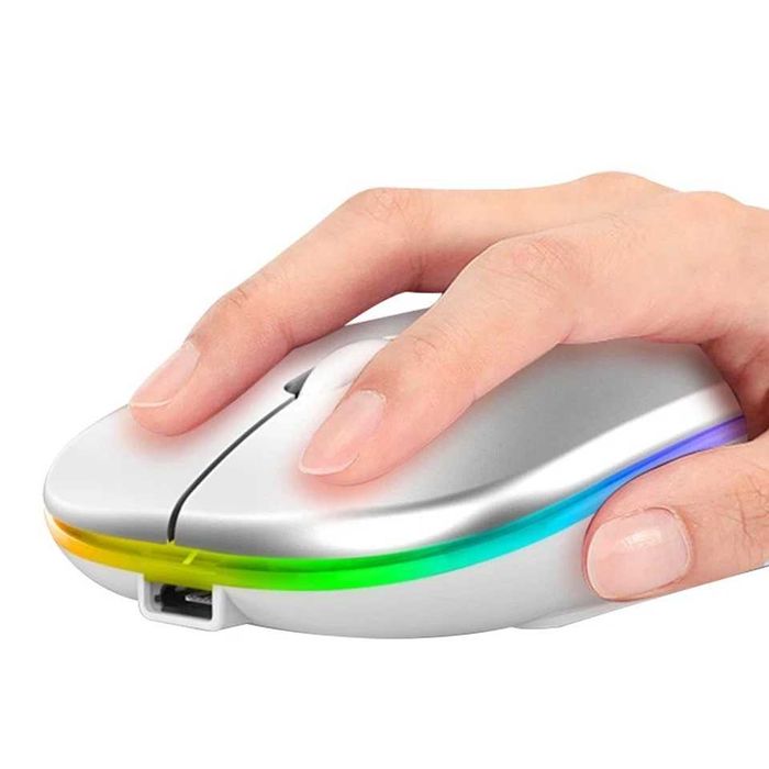 Безжична мишка, Bluetooth 5.0 и 2.4G двоен режим,1600 dpi,Акумулаторна