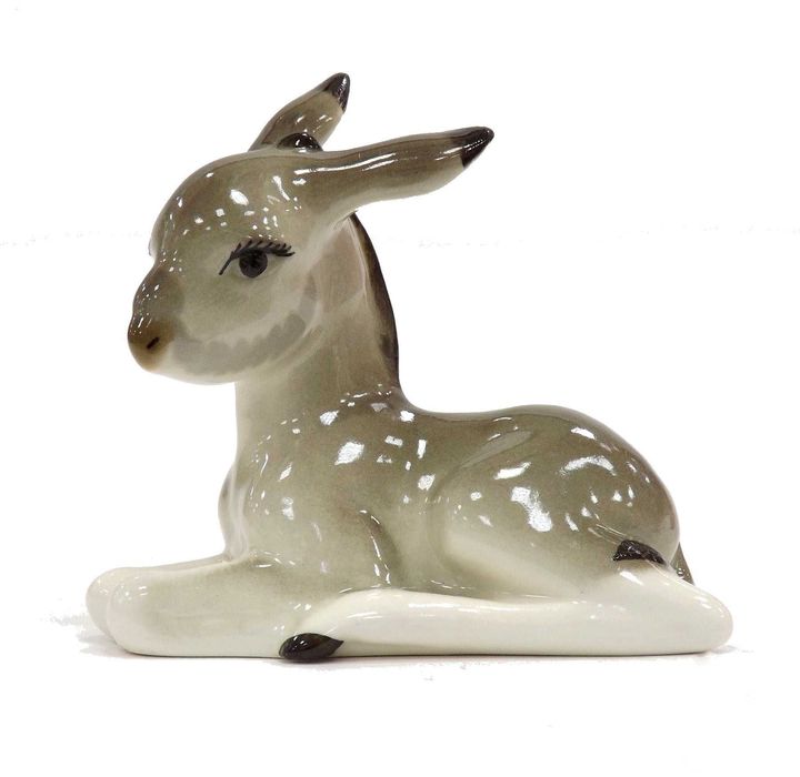 Фарфоровая статуэтка ослик ЛФЗ.