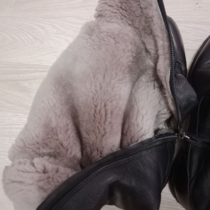 Кожанная обувь с мехом