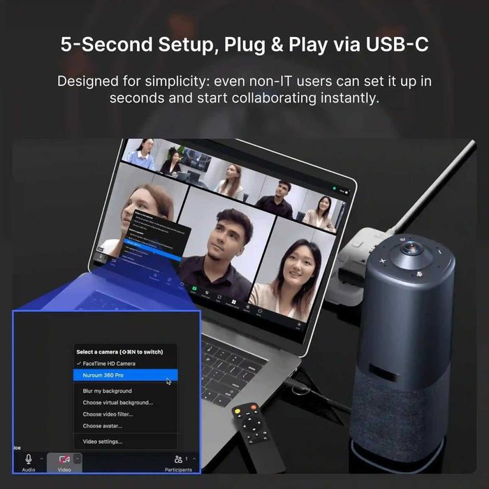 Конферентна камера Nuroum 360 Pro C50 360 градуса
