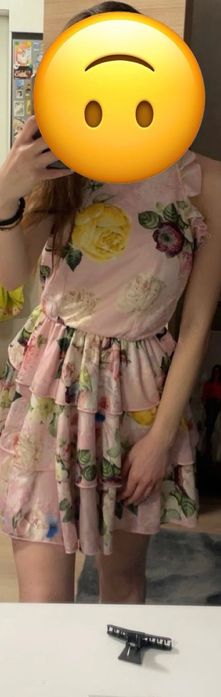 Цветна къса рокля