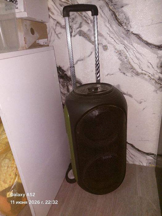 колонка bluetooth с двумя микрофоном для караоке