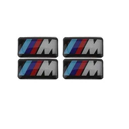 Set 4 Stickere Logo Embleme Adezive //M BMW Pentru Jante 16mm x 7 mm