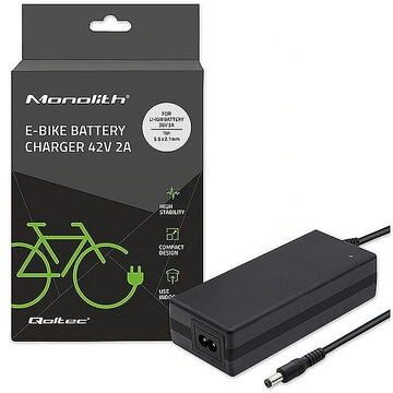 Incarcator pentru biciclete electrice 36V-42V 2A 5.5x2.1 mm, trotinete electrice