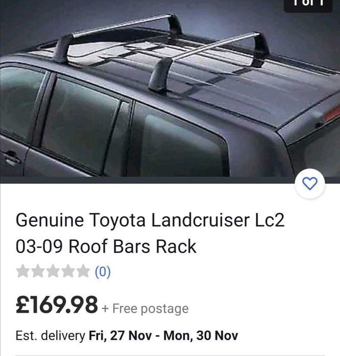 Оригинални греди, багажник за Toyota Land Cruiser LC2 2003 - 2009