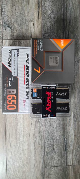 Kit PC Ryzen 8700G Radeon 780M APU+ 32GB ddr5 6000 RGB + MSI B650I ITX nou