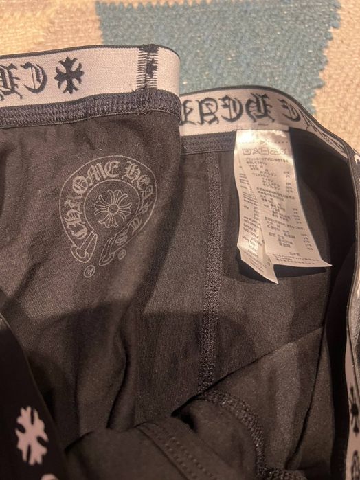 Boxeri bărbați Chrome Hearts, negri, logo alb discret, M sau L, noi, nepurtați, cu cutie