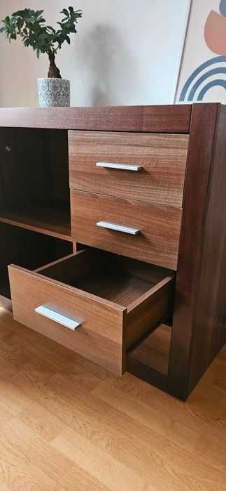 Comoda/bufet lemn, stare ft bună,Mobexpert, 1ușă cu poliță și 4sertare