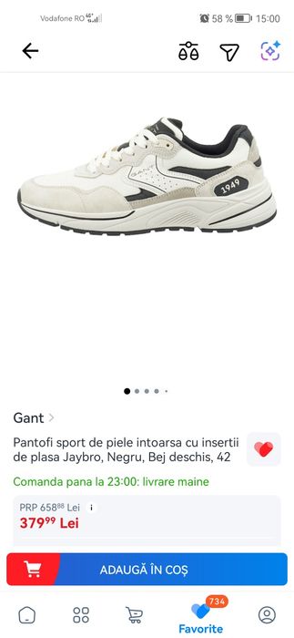 Pantofi sport GANT  de piele întoarsă