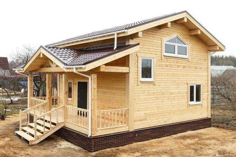 Cabana stil A-Frame, Casa, Terase si Foisoare din structura de lemn