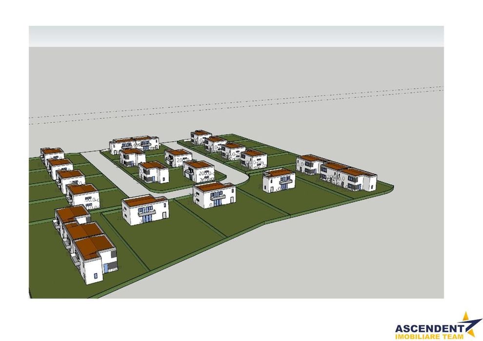 Teren imprejmuit+ proiect casa + autorizatie constructie,1.261 mp,