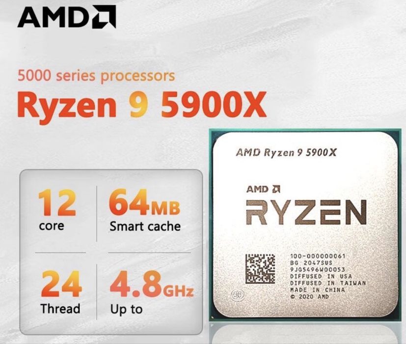 Procesor AMD Ryzen 9 5900x - Garantie