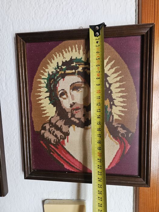 Гоблени 2 броя - Исус Христос и птици