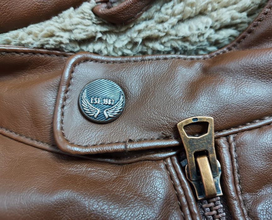 Geaca Pepperts nr 146, ptr băieți din piele ecologica, toamna / iarna