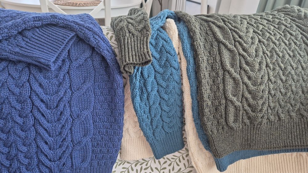 Pulovere lana merinos unisex noi Aran craft irlanda