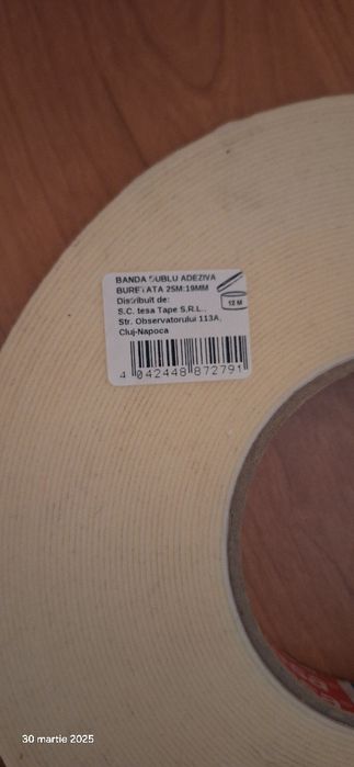 Banda dublu adeziva Tesa 19mm, 25m