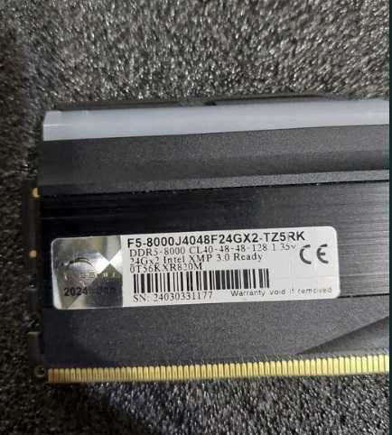 24GB DDR5 8000MT/s CL40 - G.Skill TridentZ RGB , част от кит 48GB