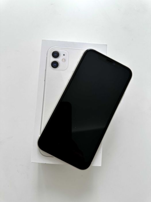 Telefon Apple Iphone 11 , 128 Gb, Alb , impecabil