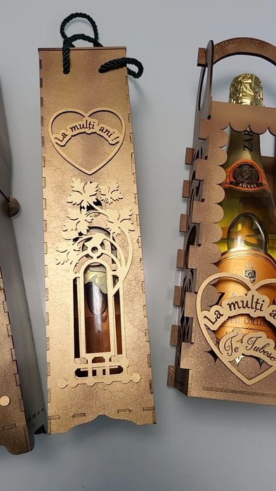 Cutie cadou vin șampanie