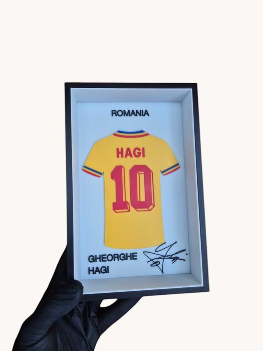 Ramă Tablou Gheorghe Hagi — Printat 3D | Decor Fotbal