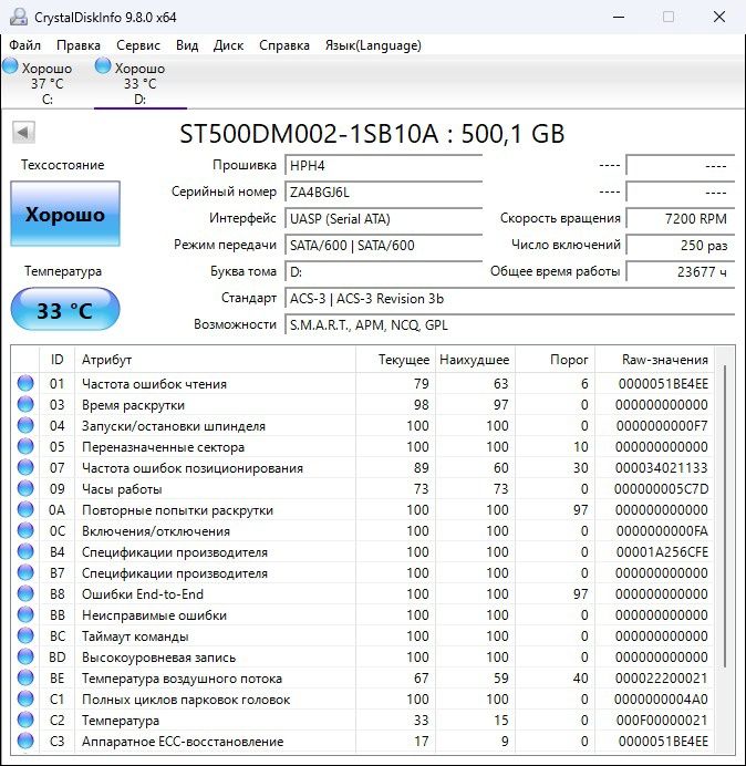 Жёсткий диск 500 ГБ
