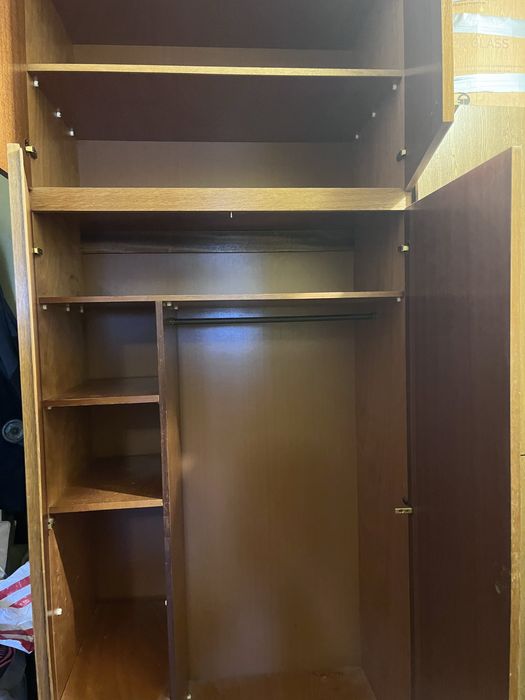 Dressing de haine cu 2 usi, din panel furniruit ieftin