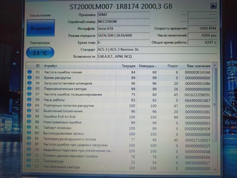 Жесткий диск HDD 2TB (2000GB) | 2.5 дюйма