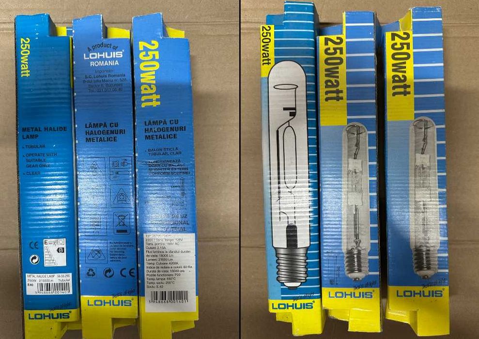 Becuri cu vapori (gaze rare) 240V – lichidare stoc– pachet