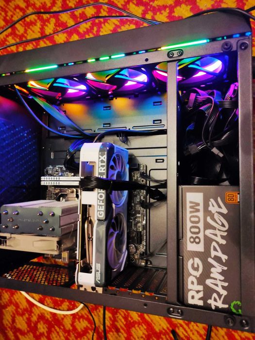 Placa video GIGABYTE RTX 3060ti i5,12400f.placa de baza noua pc gaming