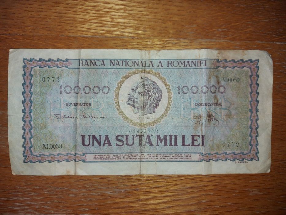 Bancnotă 100.000 lei 1947 – România
