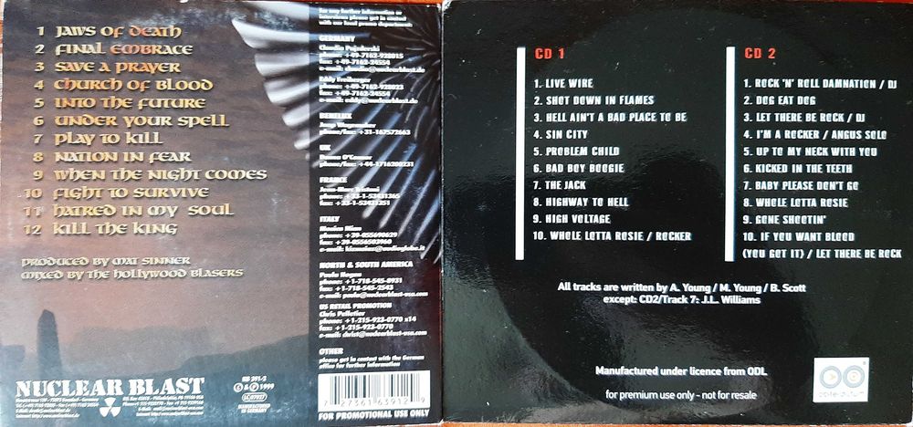 vand CD rock heavy metal (Saxon, Black Label Society, Primal Fear)