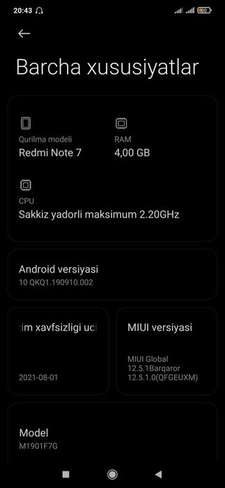 Redmi not 7 global