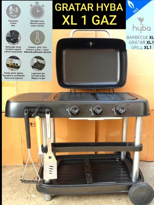 Gratar premium HYBA XL 1 cu GAZ NOU + BONUS - 520 Lei