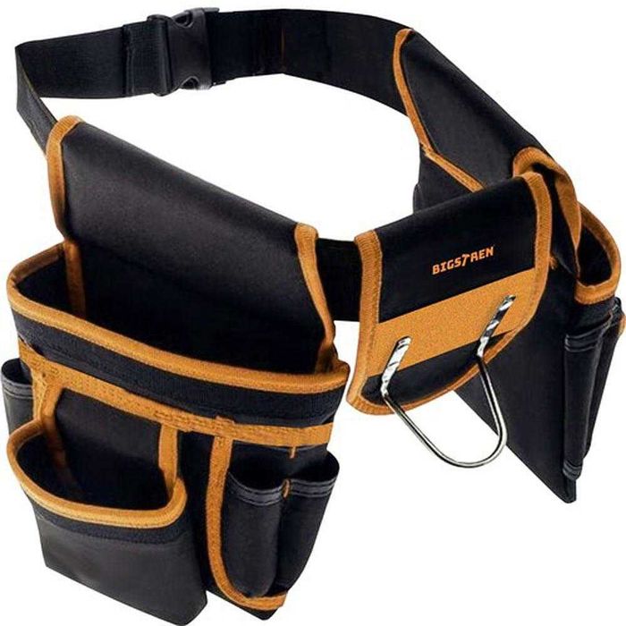 Кобур за инструменти BIGSTREN, 22 джоба, с колан и поставка за чук