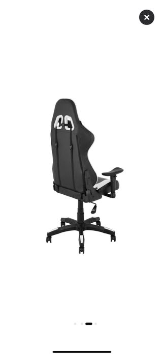 Стол gaming Kring Racer X, PU, Бял/Черен