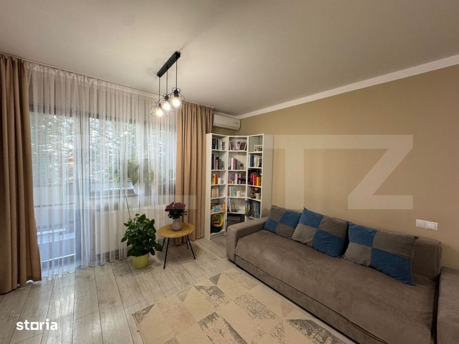Apartament cu 2 cam, parter, 54 mp, cu gradina de 50 mp  si parcare-zo