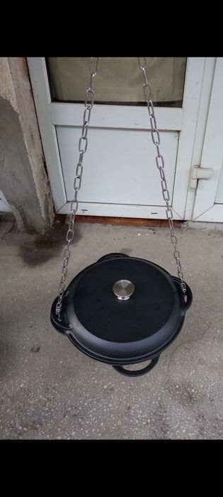 Wok fo fontă 3 în 1  cu capac fontă 32 cm  Ofertă 281 lei