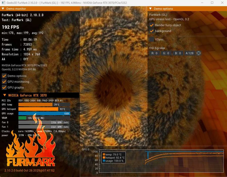 Видеокарта MSI RTX 3070 8GB