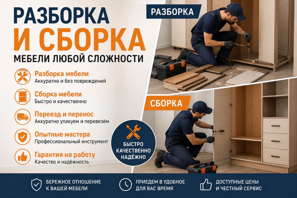 Разборка и сборка мебел