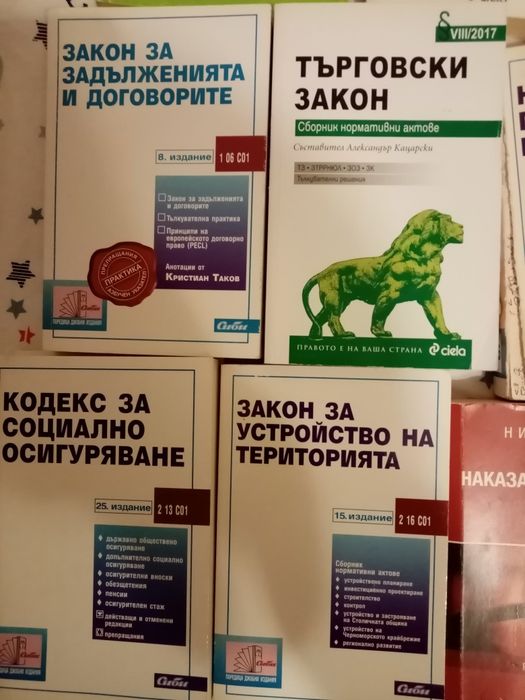 ЗЗД, НПК,
Наследствено право Тасев
Основи на правото
ТЗ НПК НК Констит