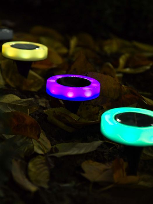 Садовый светильник на солнечных батареях, цветные 4шт