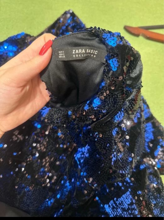 Rochie de seara, Zara, cu paiete cu efect cameleon