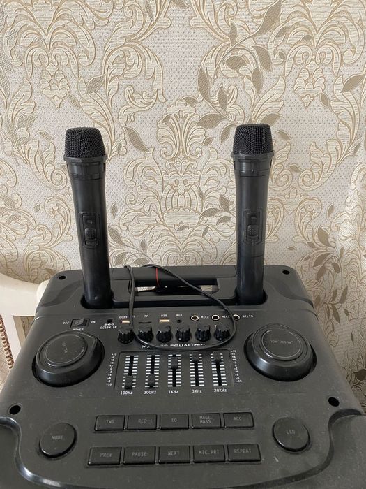 Электрогитара Ямаха и караоке колонка