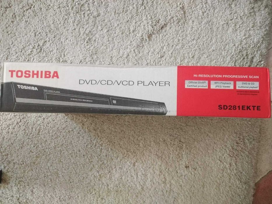 ЧИСТО НОВ (неотварян) DVD / CD плейър Toshiba SD-281EKTE в кутия