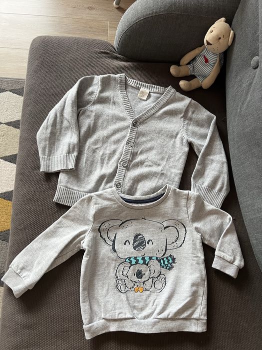 Cardigan H&M și 2 bluze mărimea 86 , 12-18 luni