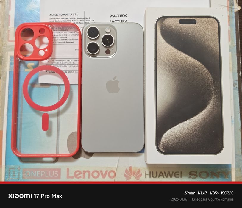 Apple iPhone 15 Pro Max -256 GB Natural Titanium  / garanție