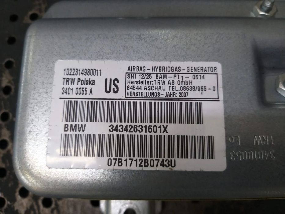 Airbag usa dreapta pasager bmw x3 e83 34342631601x 34010055a